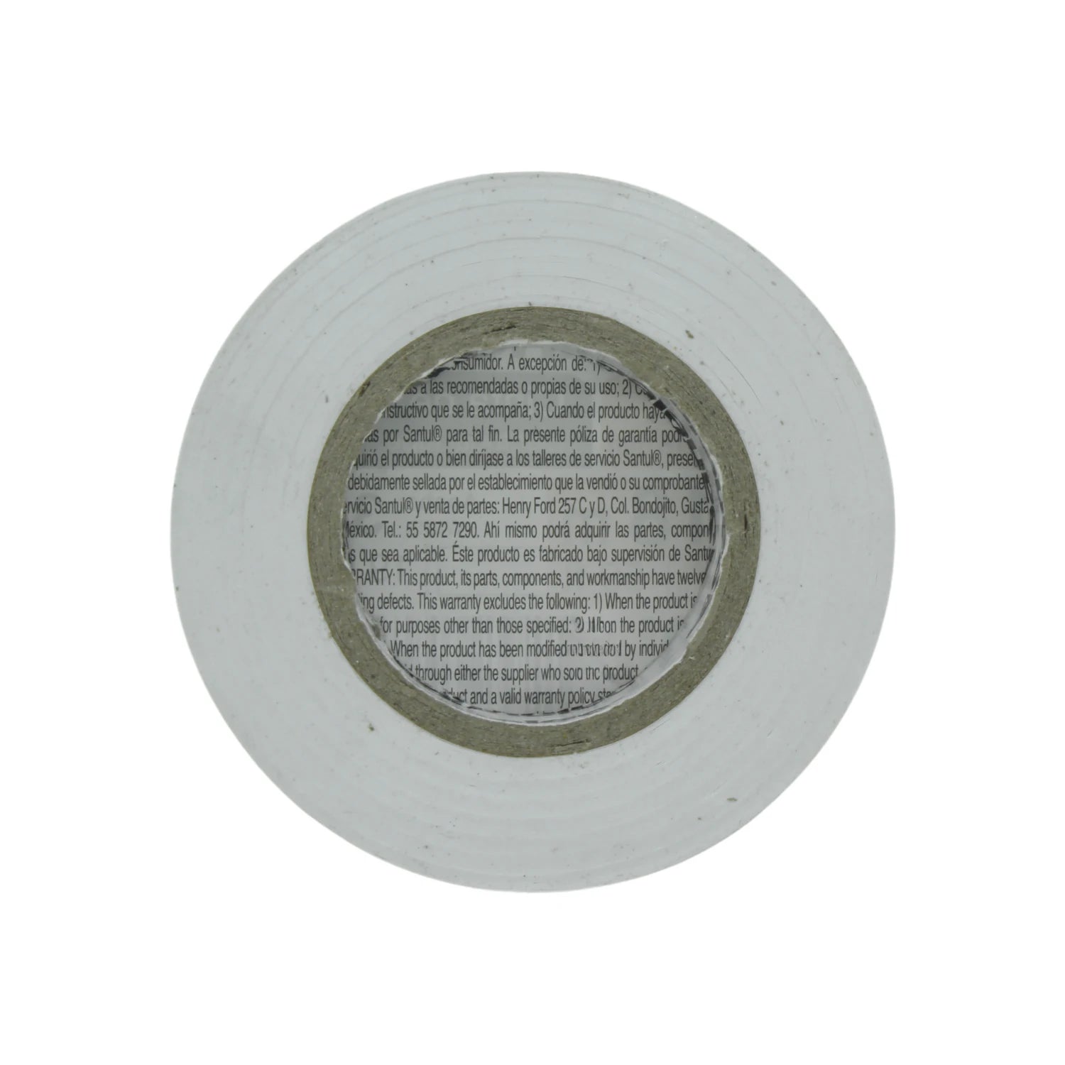 Cinta aislante blanca, rollo de alta adherencia para electricidad, aislamiento y seguridad de cables.