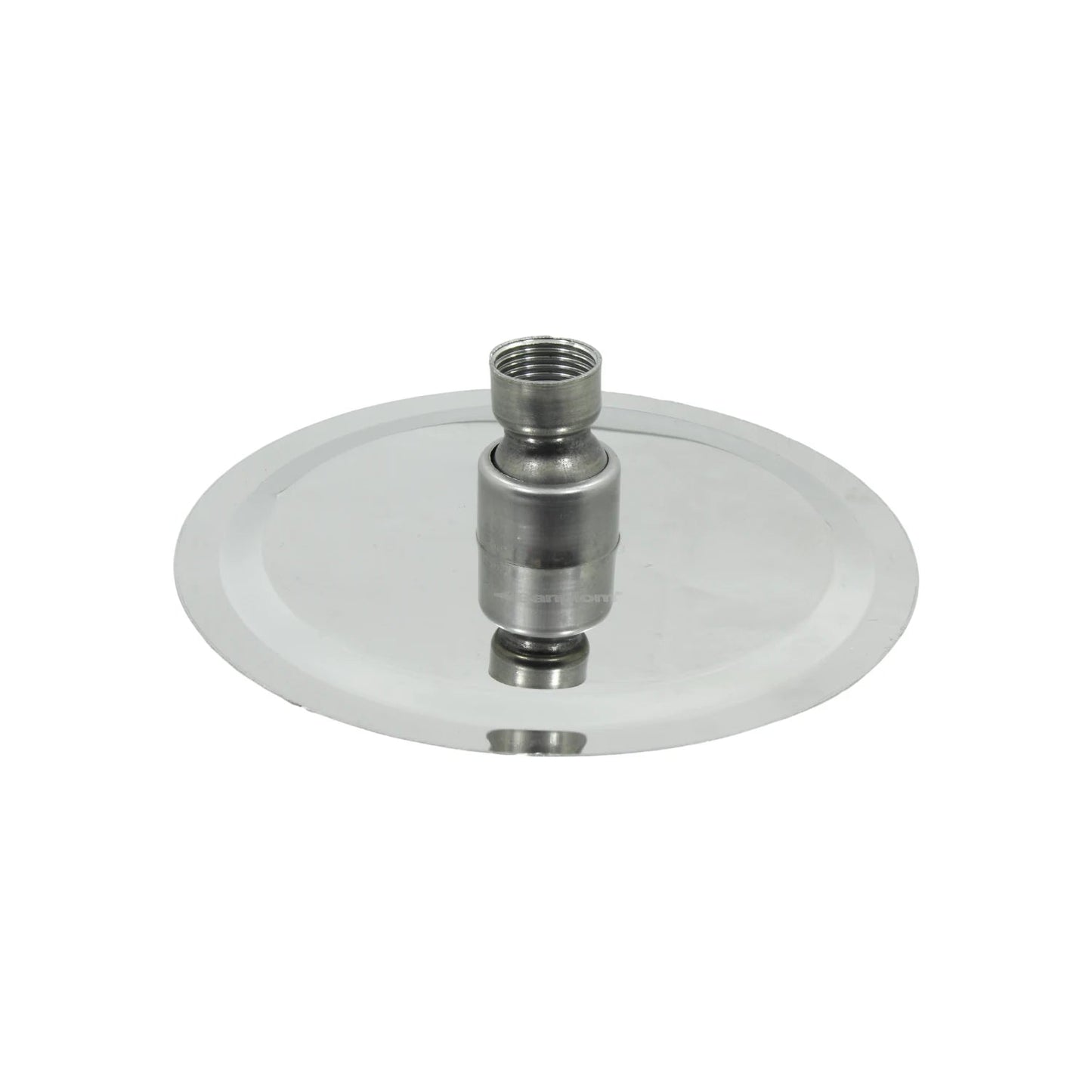 Regadera de ducha redonda de 6 pulgadas, acero inoxidable brillante con conexión superior roscada