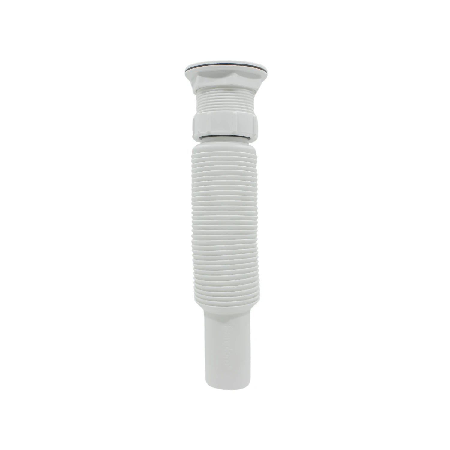 Cespol flexible blanco Sanplom para fregadero, sifón de desagüe ajustable
