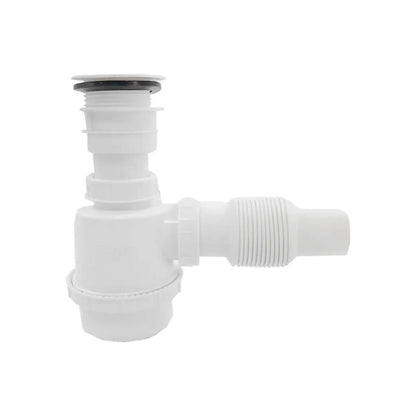 Fabricado en polipropileno.,Tubo alargable y trampa para evitar obstrucciones.,Cespol flexible tipo bote con tapa para limpieza.,Cespol para fregadero de 1 1/2" (38 mm).