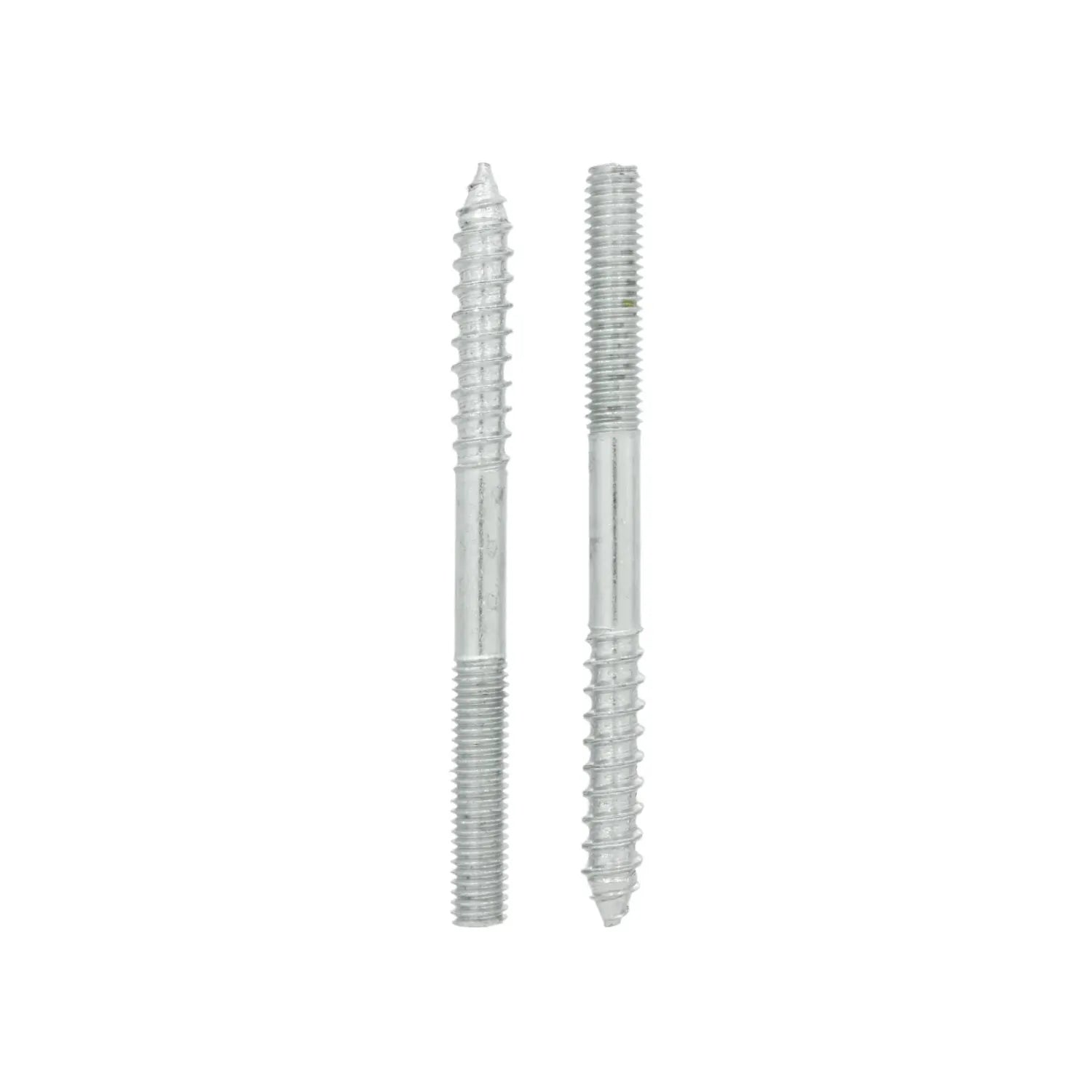 Tornillos doble rosca para madera y metal acabado galvanizado plateado para fijación estructural