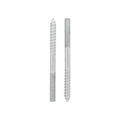 Tornillos doble rosca para madera y metal acabado galvanizado plateado para fijación estructural