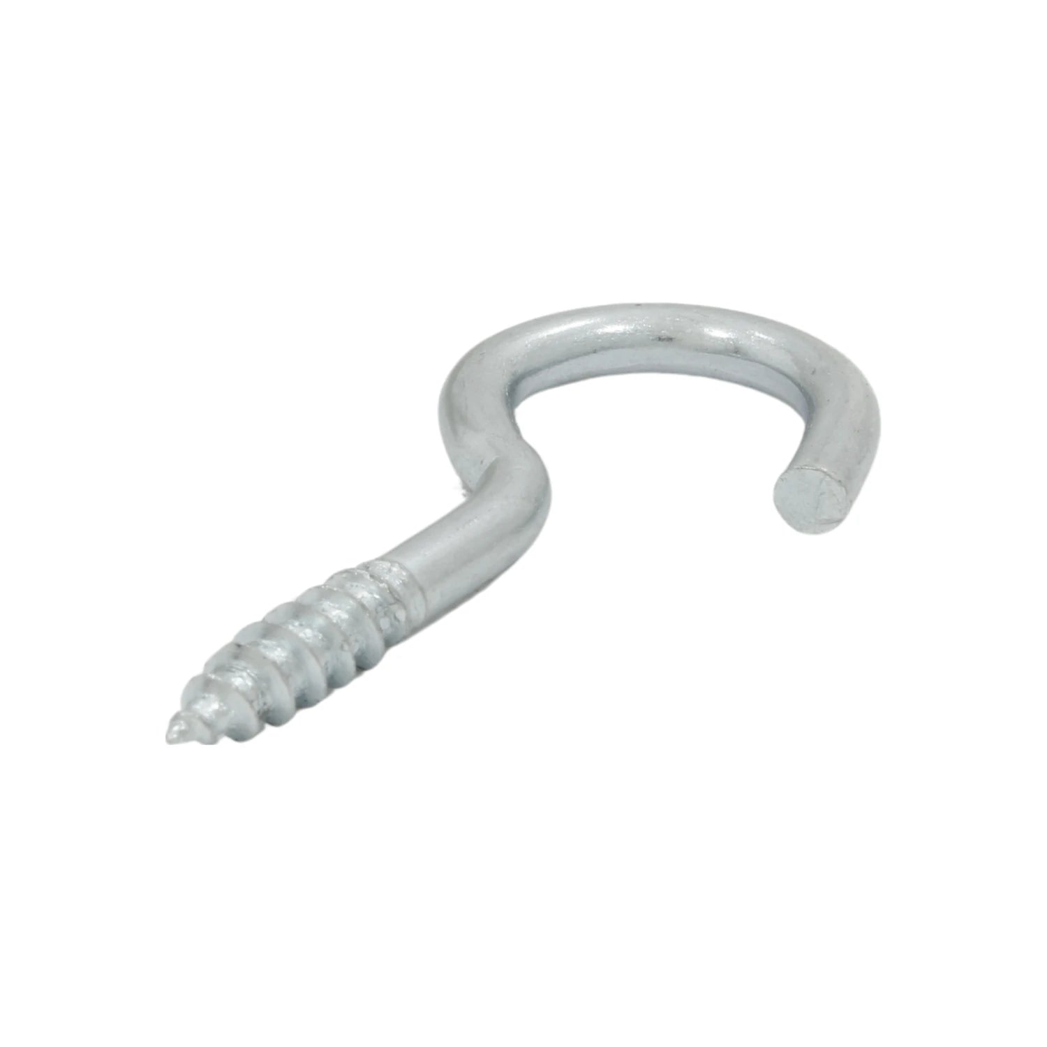 Armella abierta de tornillo metálica zincada para colgar objetos y sujetar