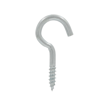 Armella abierta metálica con tornillo para madera, gancho galvanizado, para colgar objetos en ferretería