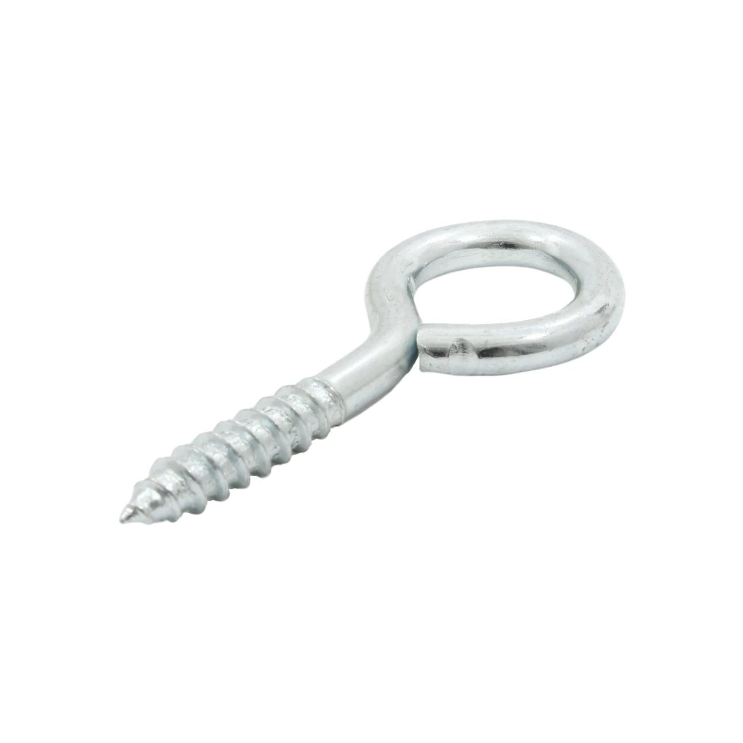 Armella cerrada de metal galvanizado, tornillo de ojo plateado con rosca para madera