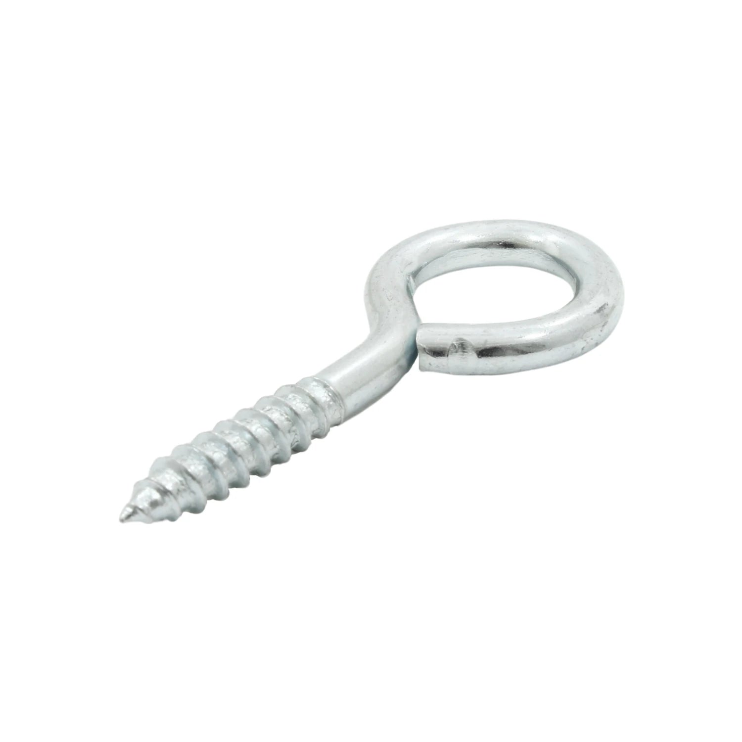 Armella cerrada de metal galvanizado, tornillo de ojo plateado con rosca para madera