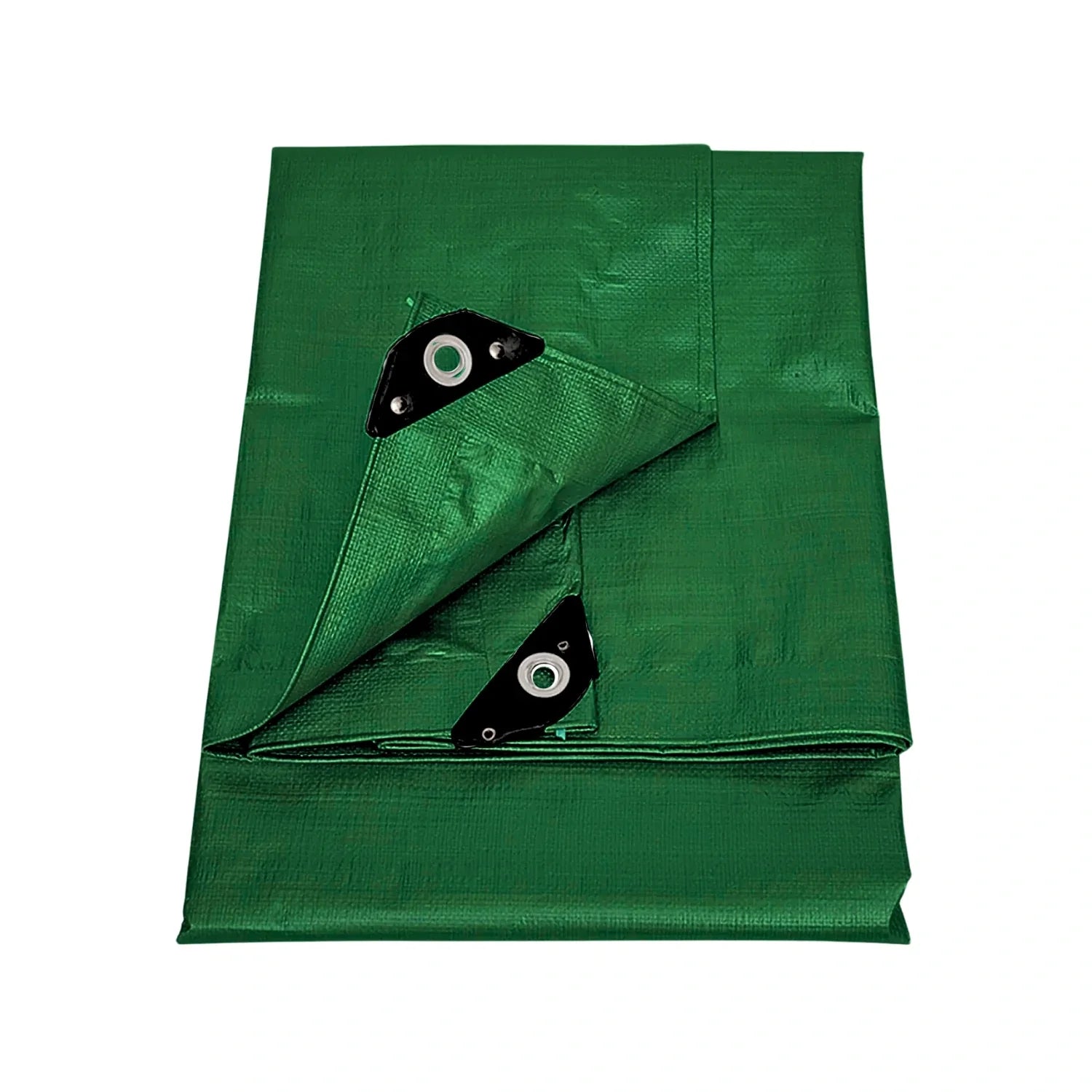 Lona de polietileno.,Medidas de 5 m x 6 m (16.4x19.7).,Ojillos de aluminio.,Sellado térmico.,Esquinas reforzadas.,Uso ligero.,Verde.