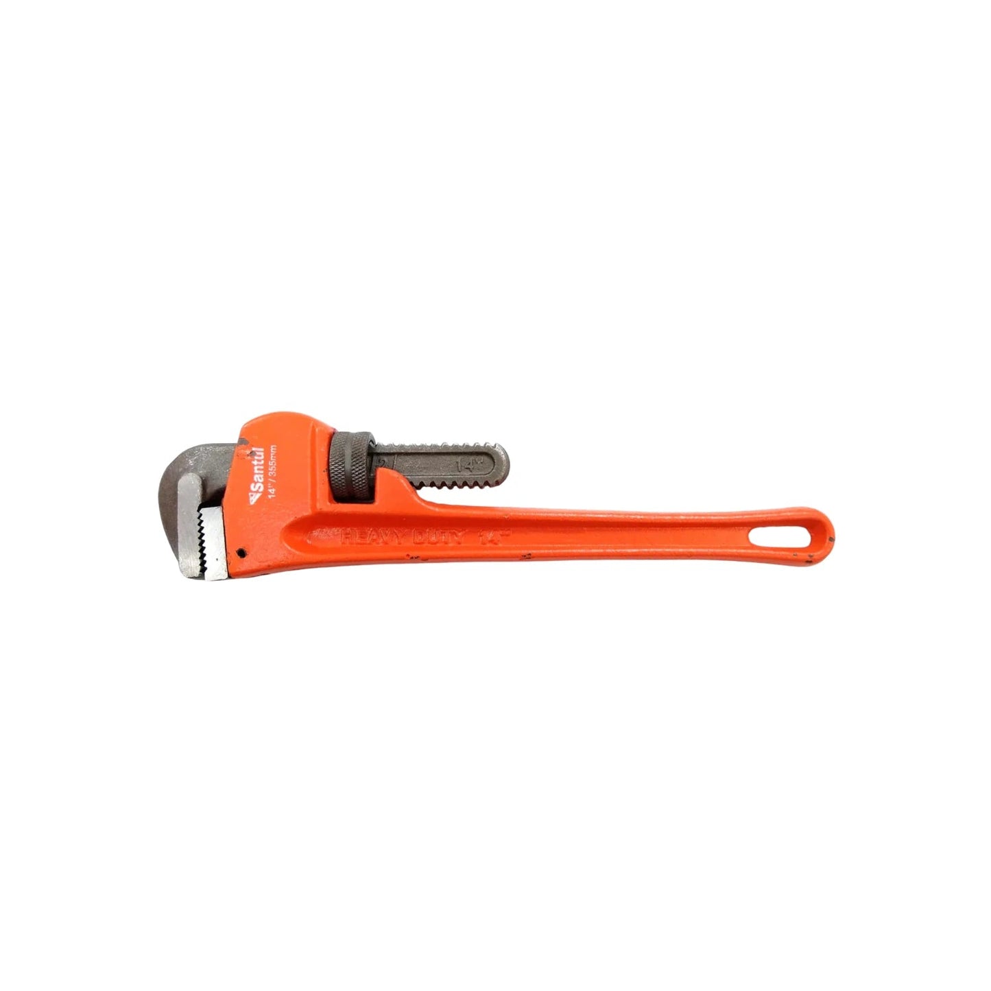Llave Stilson de tubo Santul 14 pulgadas naranja, uso rudo para fontanería y plomería
