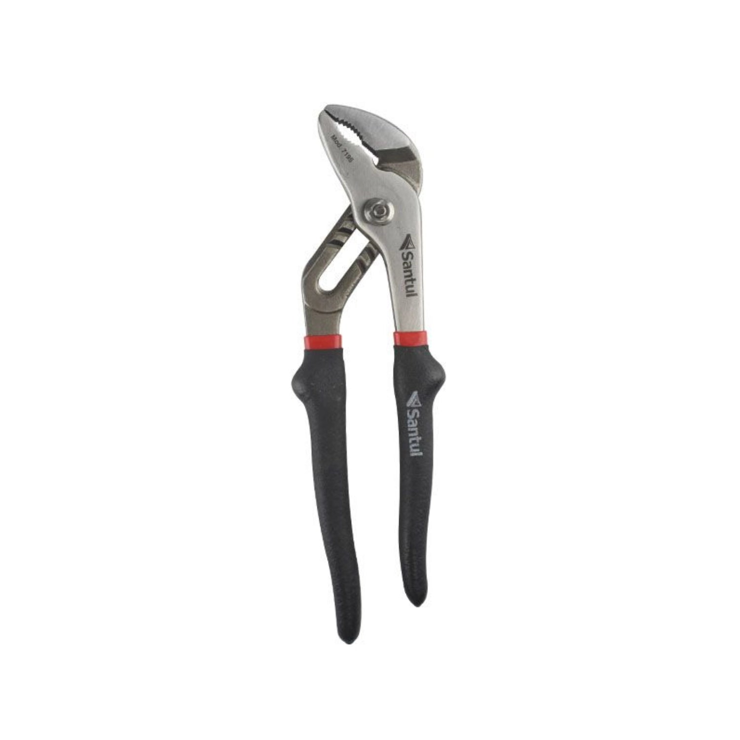 Pinza de extensión Santul 7195 de 10 pulgadas, ajustable, mango ergonómico negro y rojo para plomería