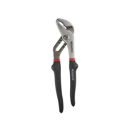 Pinza de extensión Santul 7195 de 10 pulgadas, ajustable, mango ergonómico negro y rojo para plomería