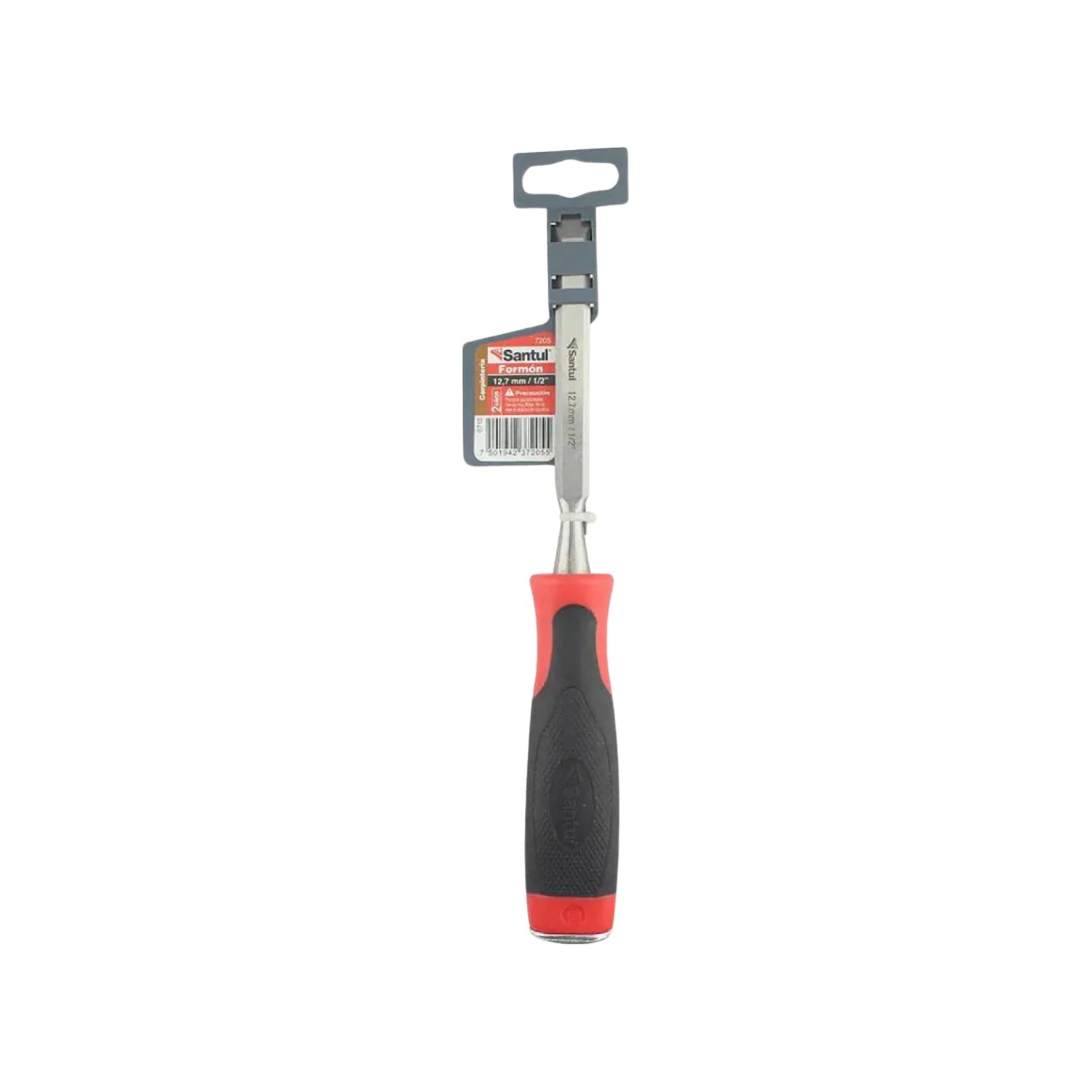 Formón Santul 1/2 pulgada (12.7mm) con mango ergonómico antiderrapante rojo y negro para carpintería