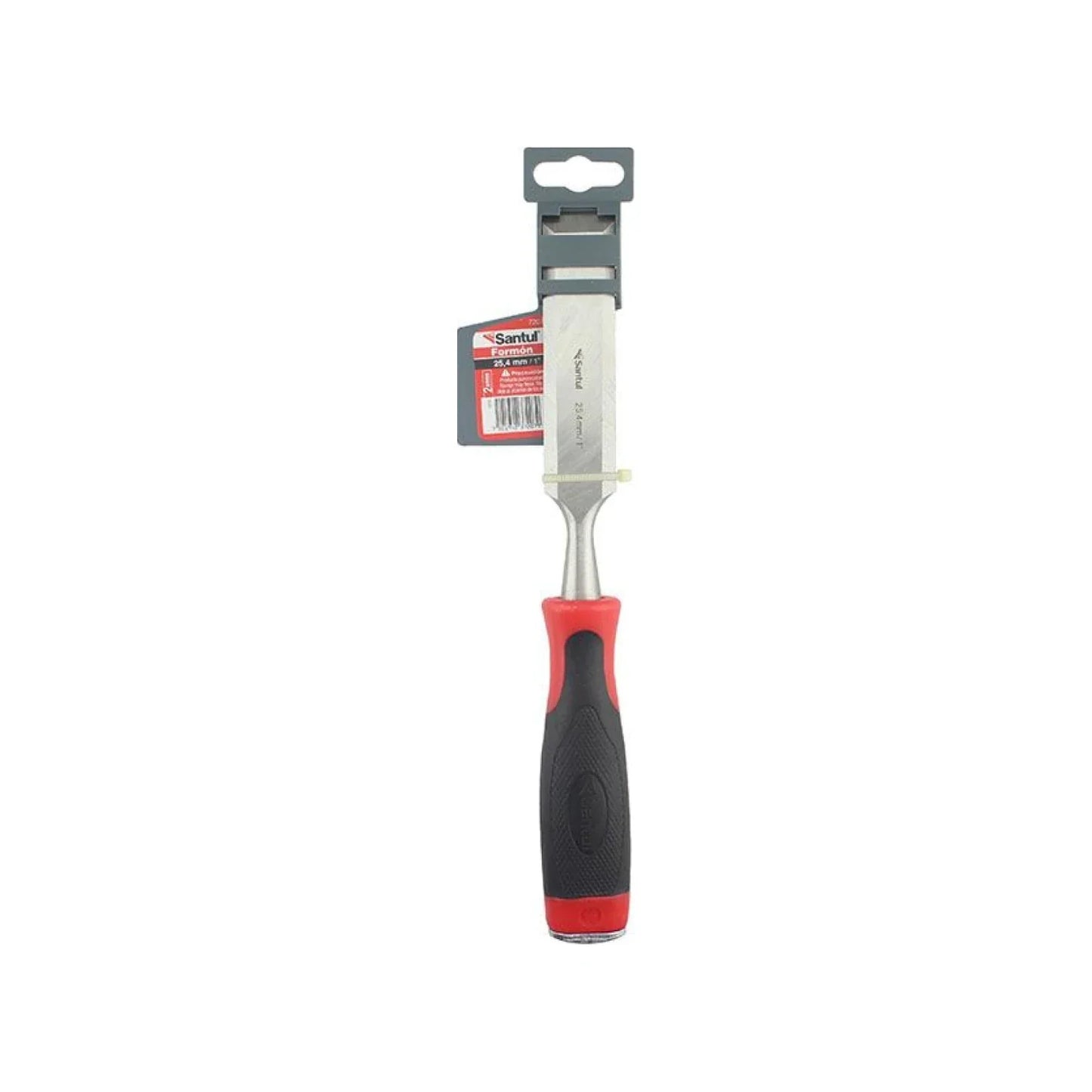 Formón Santul 1 pulgada (25.4mm) con mango ergonómico antiderrapante rojo y negro para madera