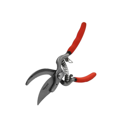 Tijeras de podar Santul modelo 7551 con hojas de acero, resorte de compresión y mangos ergonómicos con recubrimiento rojo