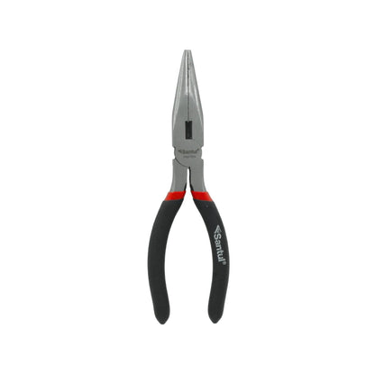 Pinza de punta y corte 7" Santul profesional 7634 con mangos ergonómicos negros y rojos