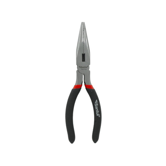 Pinza de punta y corte 7" Santul profesional 7634 con mangos ergonómicos negros y rojos