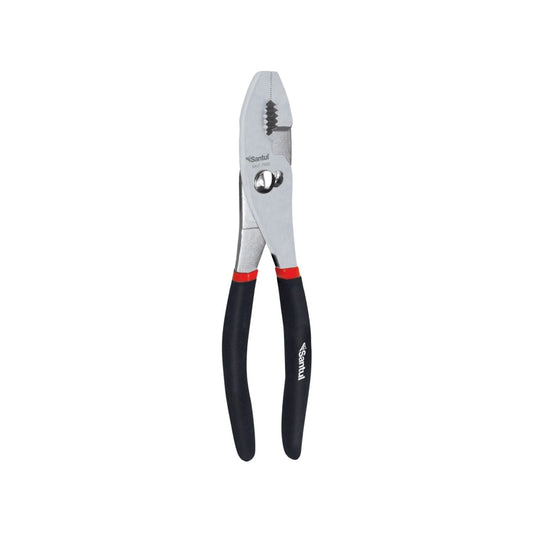 Pinza de chofer profesional Santul 6" modelo 7690 con mandíbulas ajustables y mangos negros antideslizantes