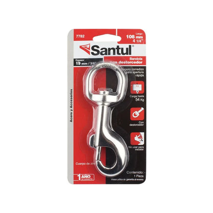 Bandola con destorcedor 3/4"x4 1/4" de zinc Santul 7782