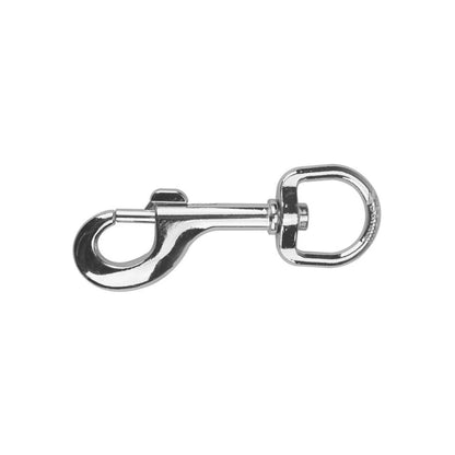 Bandola con destorcedor de zinc brillante, gancho de seguridad giratorio para correas y cadenas