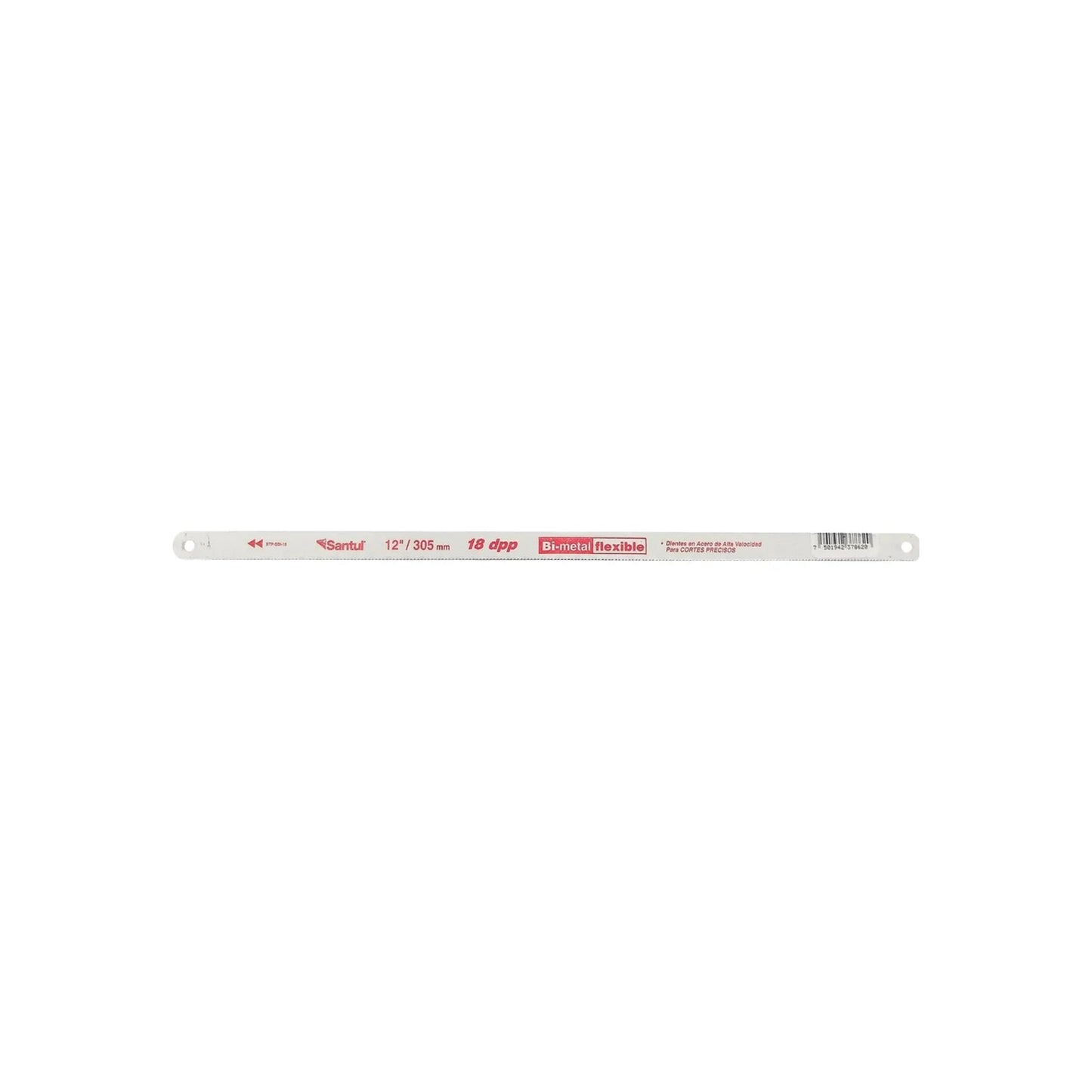 Segueta bimetálica flexible Santul 12"/305mm 18 DPP con dientes de acero de alta velocidad para cortes precisos