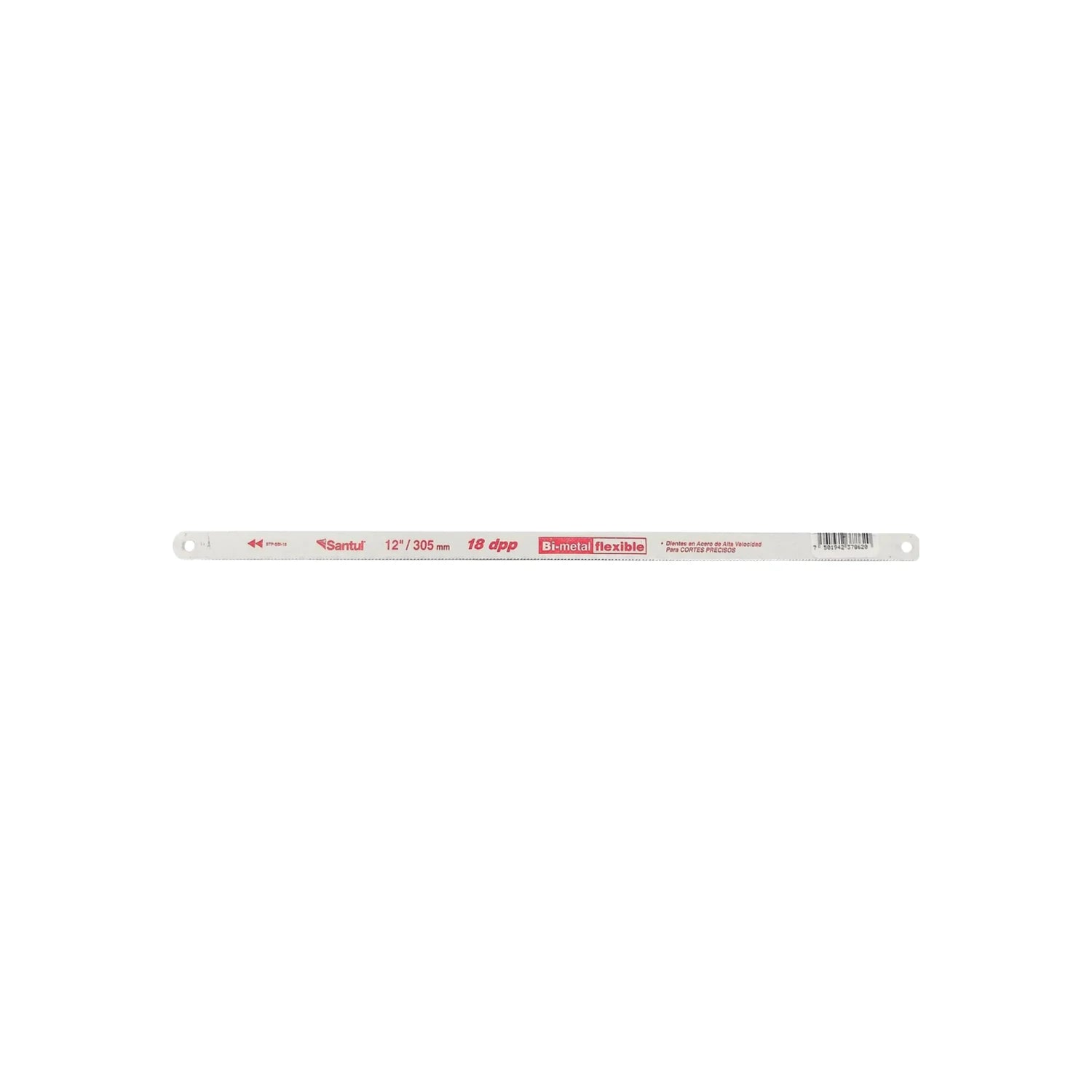 Segueta bimetálica flexible Santul 12"/305mm 18 DPP con dientes de acero de alta velocidad para cortes precisos