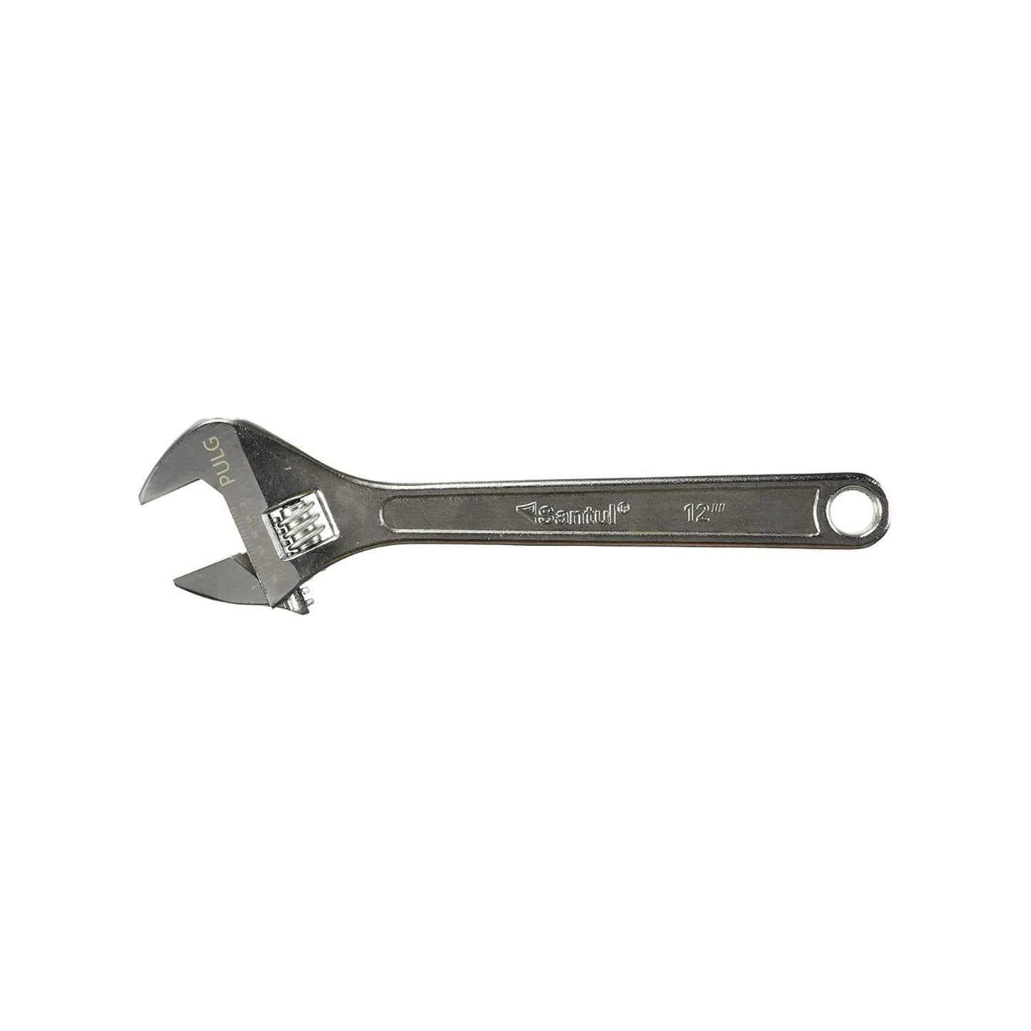 Llave inglesa ajustable Santul 12 pulgadas, perico cromado para ferretería.