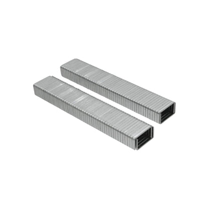 Grapas de acero para engrapadora, dos tiras metálicas color plata