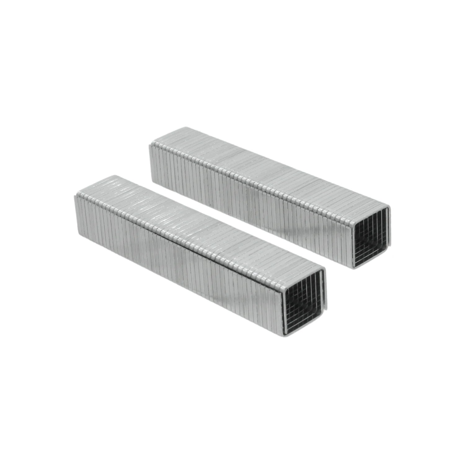 Grapas metálicas para engrapadora 3/8 pulgada (10 mm) tipo T-50, dos tiras plateadas