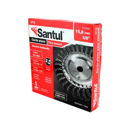 Carda circular 6" trenzada Santul 8718