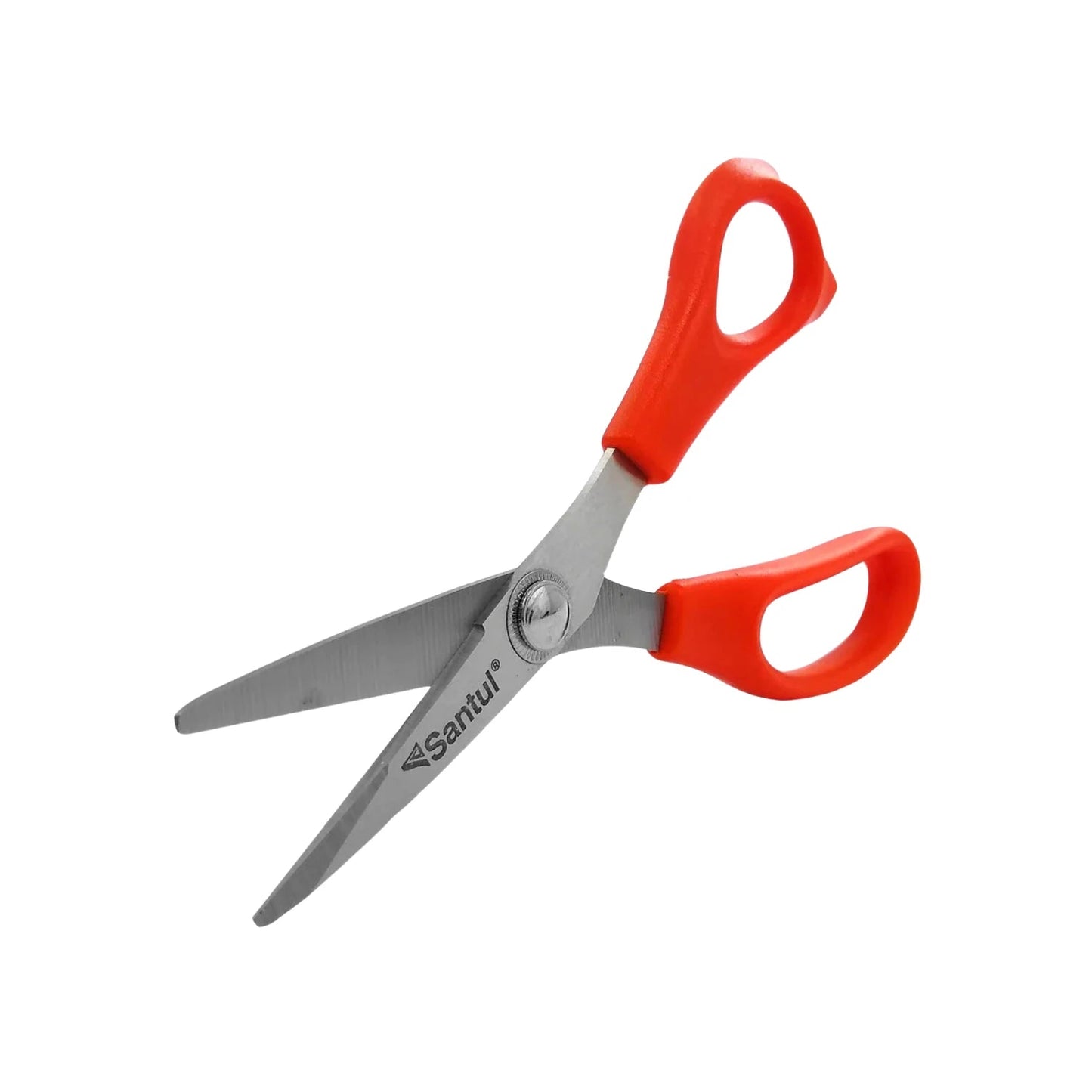 Tijeras Santul con mango naranja ergonómico, hojas de acero inoxidable para oficina y hogar