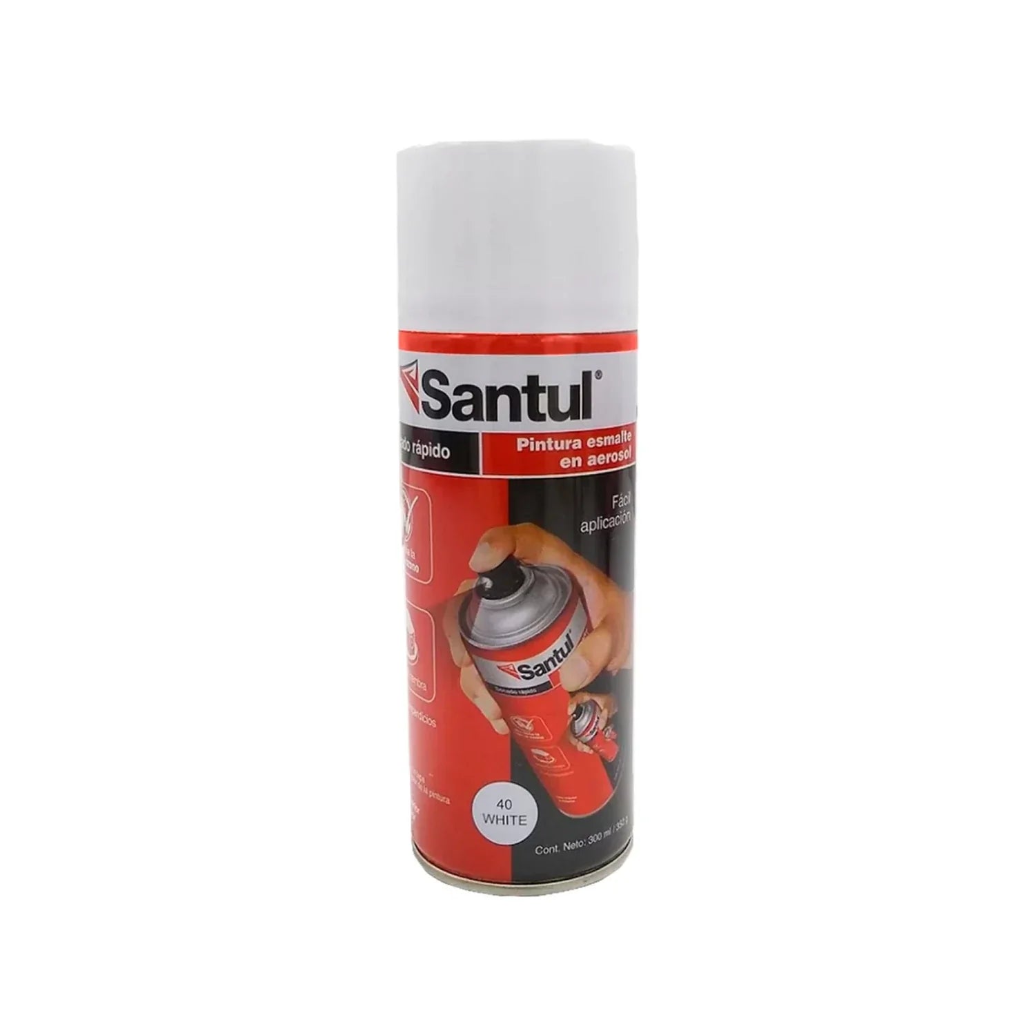 Lata de 300 ml - 350 g,Color solido de secado rápido.,No daña la capa de ozono ( libre de plomo).,Botella tipo hembra para evitar menores desperdicios.,Venta, solo en tienda física.