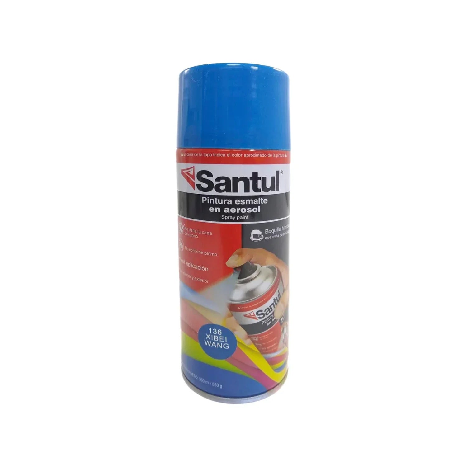 Lata de 300 ml - 350 g,Color solido de secado rápido.,No daña la capa de ozono ( libre de plomo).,Botella tipo hembra para evitar menores desperdicios.,Venta, solo en tienda física.