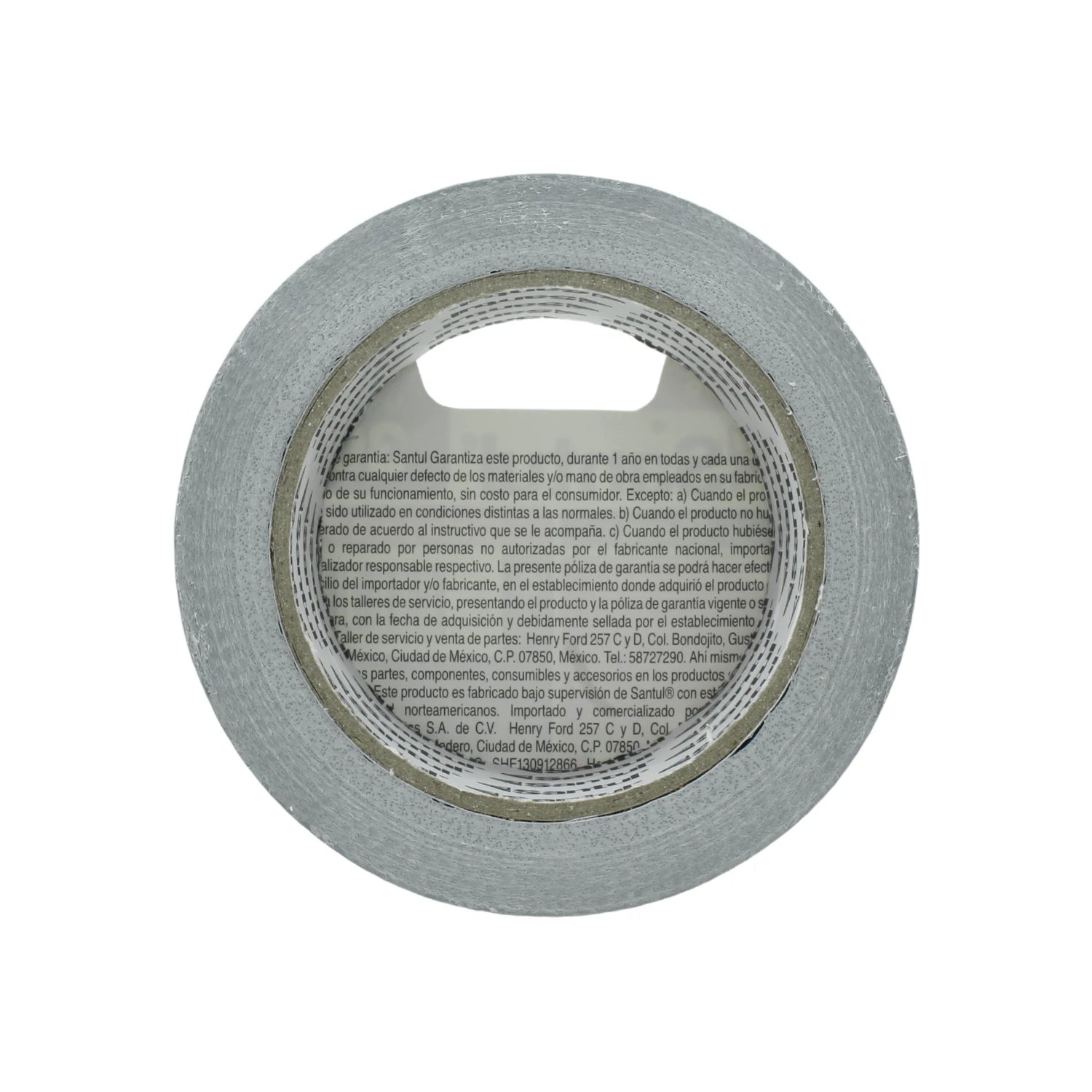 Cinta para ductos Santul gris plata, rollo de adhesivo resistente para sellado y reparaciones en ferretería.