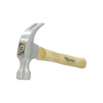 Martillo de uña curvo Santul 16 oz con mango de madera para carpintería y construcción.