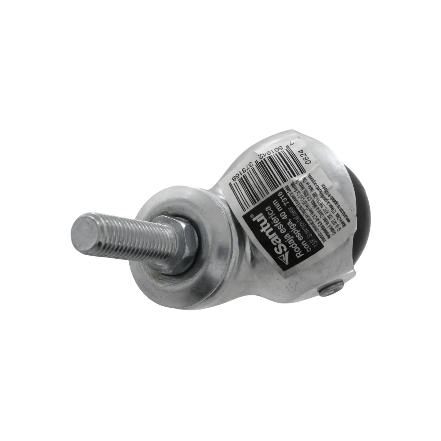 Rueda giratoria esférica Santul con espiga roscada de 40mm para muebles e industria