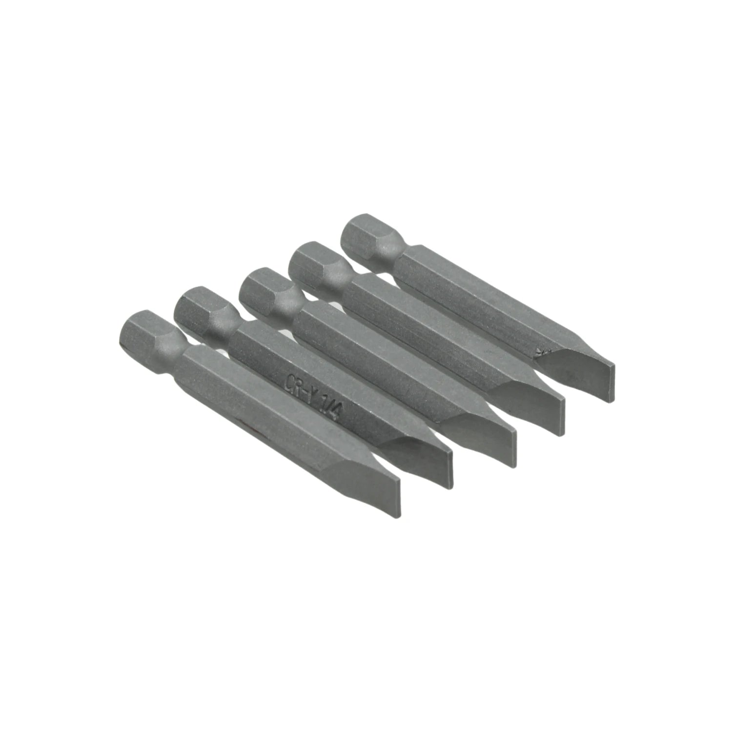 Puntas planas para desarmador CR-V 1/4" juego de 5 piezas para atornillador eléctrico o manual