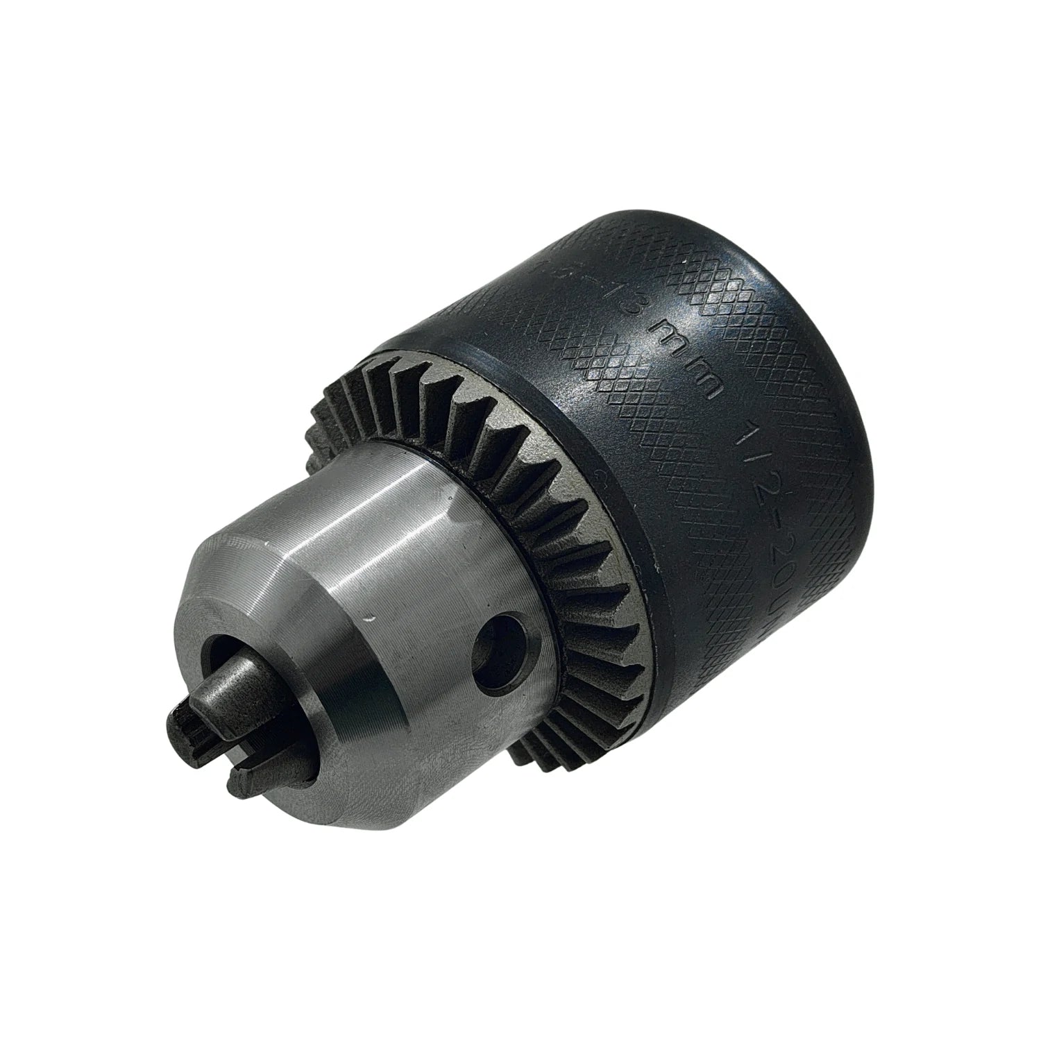 Broquero con llave para taladro de 1/2 pulgada (13mm) metálico y negro, para brocas.