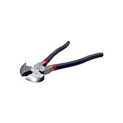 Pinza de hacendado Santul profesional 11 pulgadas para cercas y alambrado, mango ergonómico negro y rojo