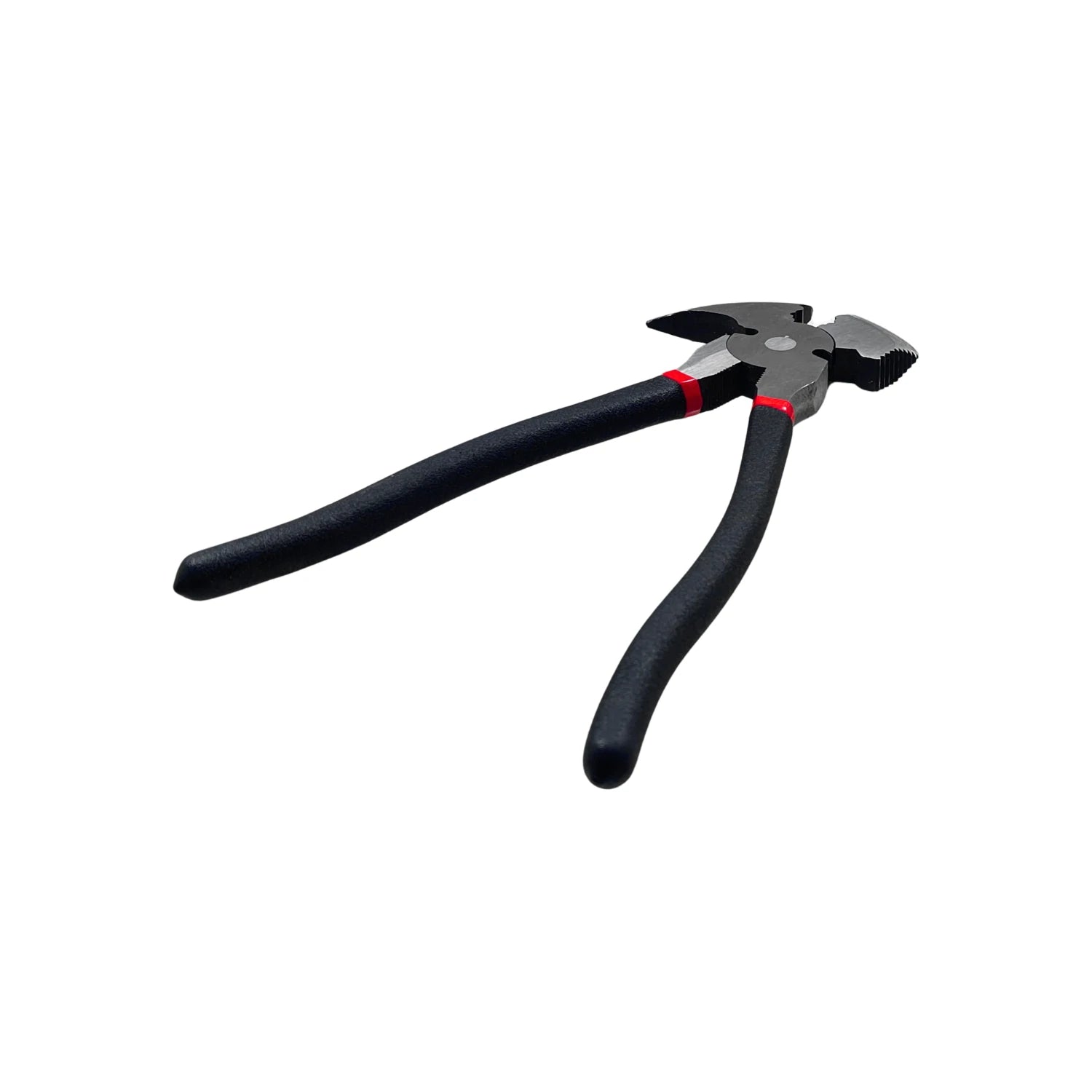Pinza de alambrador profesional Santul 11", multiusos: cortador, extractor y martillo, mangos negros