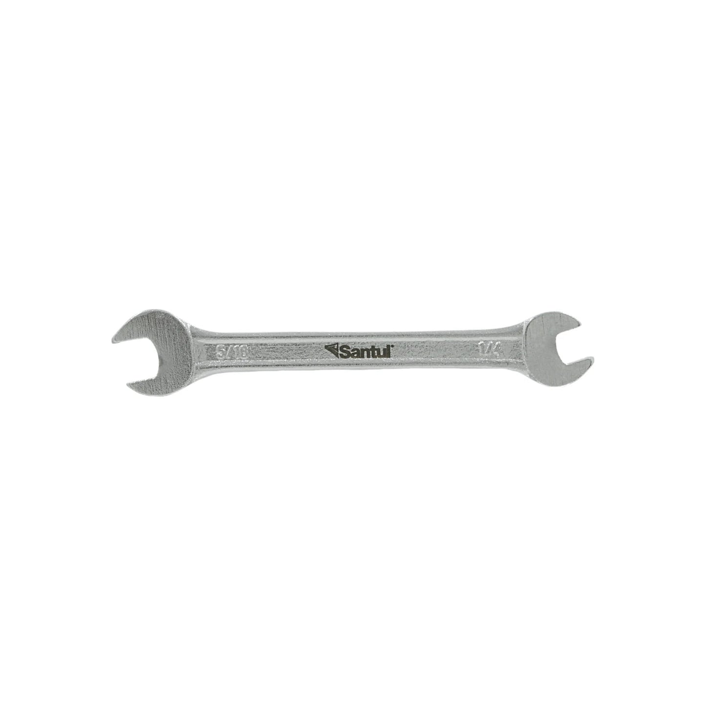 Llave española Santul de 1/4" x 5/16" doble boca, acabado cromado.