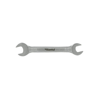 Llave española Santul 3/8" x 7/16" doble boca de acero, herramienta manual estándar.