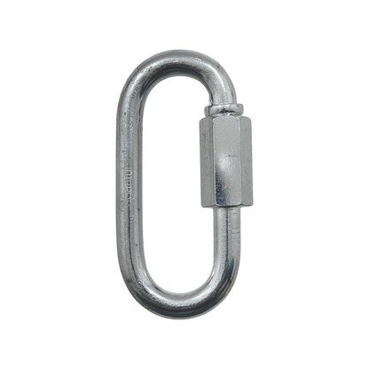 Bandola con seguro ovalada de acero galvanizado 1/4x2 1/2 para unir cadenas y cables
