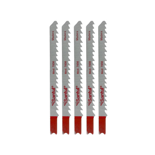 Segueta para caladora corte madera/plástico 5 piezas tipo "U" Santul 7856