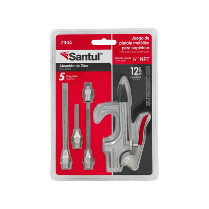 Pistola para sopletear 1/4" 5 boquillas Santul 7944