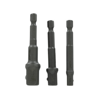 Juego de 3 adaptadores Santul para dado de impacto con vástago hexagonal 1/4, 3/8 y 1/2 pulgada