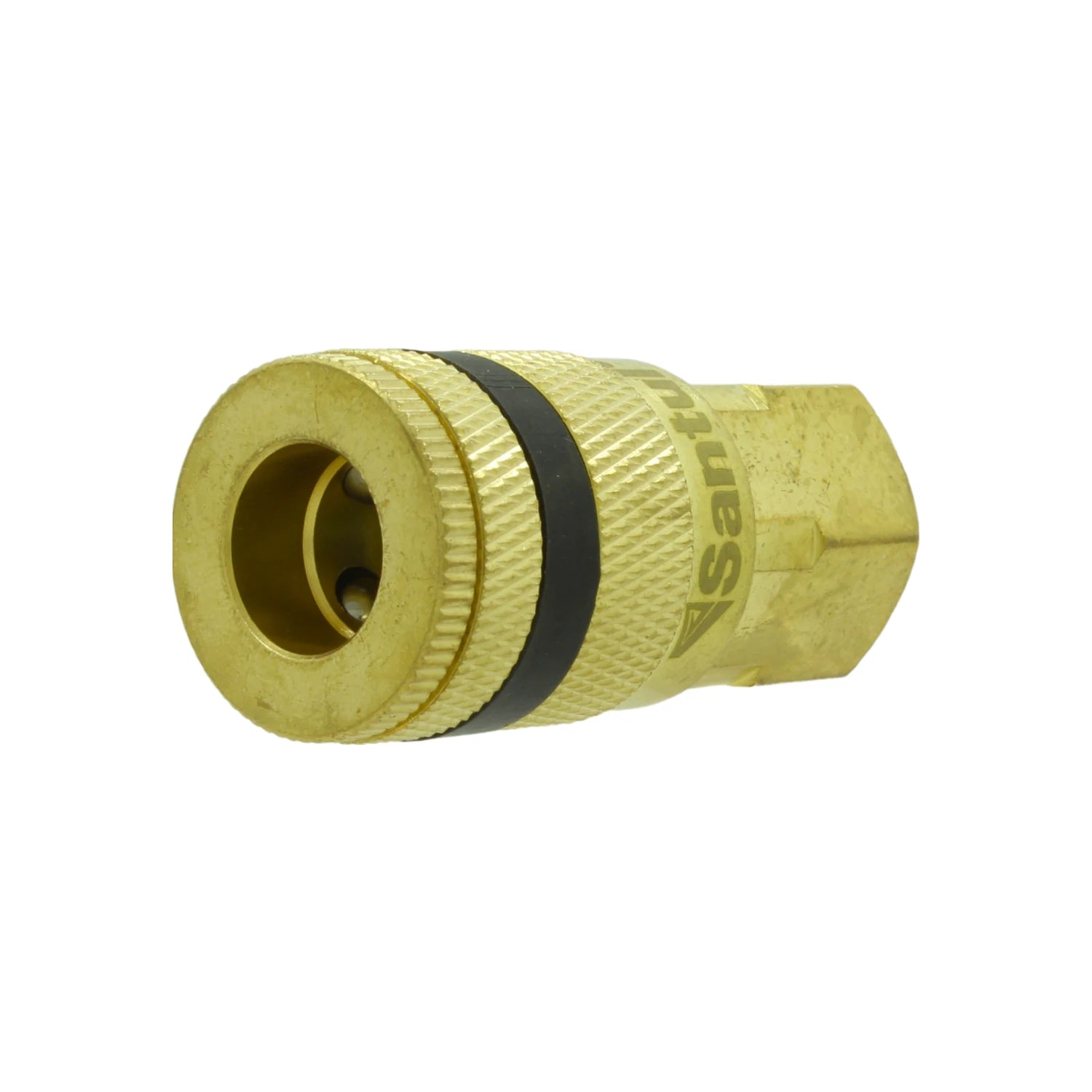 Cople rápido de latón Santul para compresora, conexión hembra de 1/4 pulgada.