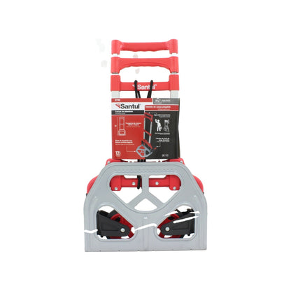 Diablo de carga plegable Santul 8786 de aluminio rojo y gris, capacidad 50 kg, para transporte de objetos pesados