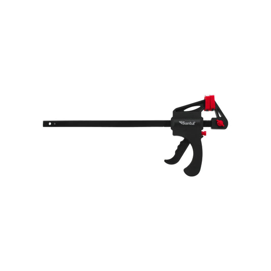 Información Técnica., Cuerpo: Nylon., Barra: Acero., Apertura máxima: 12” (30 cm), Profundidad de garganta: 3”, Mordazas reversibles., Capacidad de presión: 75 kg, Palanca para liberación rápida., Producto punzocortante.\n\n<strong>La imagen puede diferir un poco del producto final.</strong>