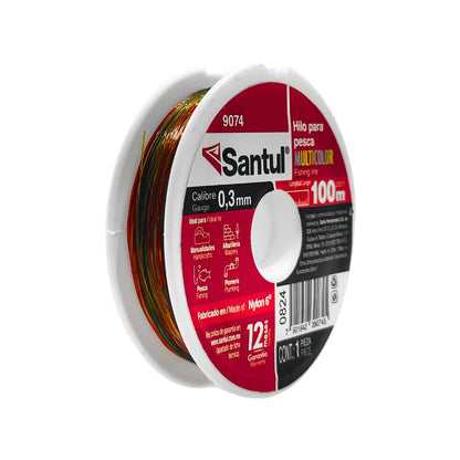 Hilo de pesca Santul 9074 multicolor de nylon 0.3mm x 100m para pesca, manualidades y plomería