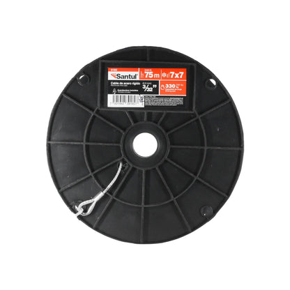 Cable de acero 7x7 de 3/32" x 75 m Santul 9182