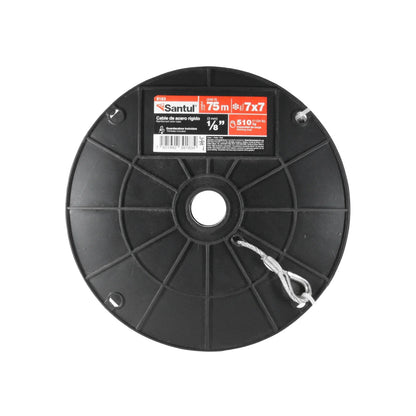 Cable de acero 7x7 de 1/8" x 75 m Santul 9183